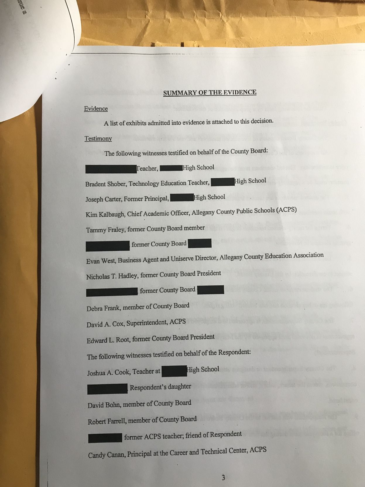 Foote proposed decision